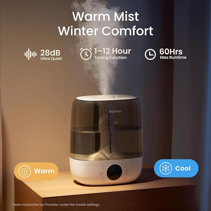 6L Self-Cleaning Humidifier for Large Room, CleanCare Warm & Cool Mist - Image 4