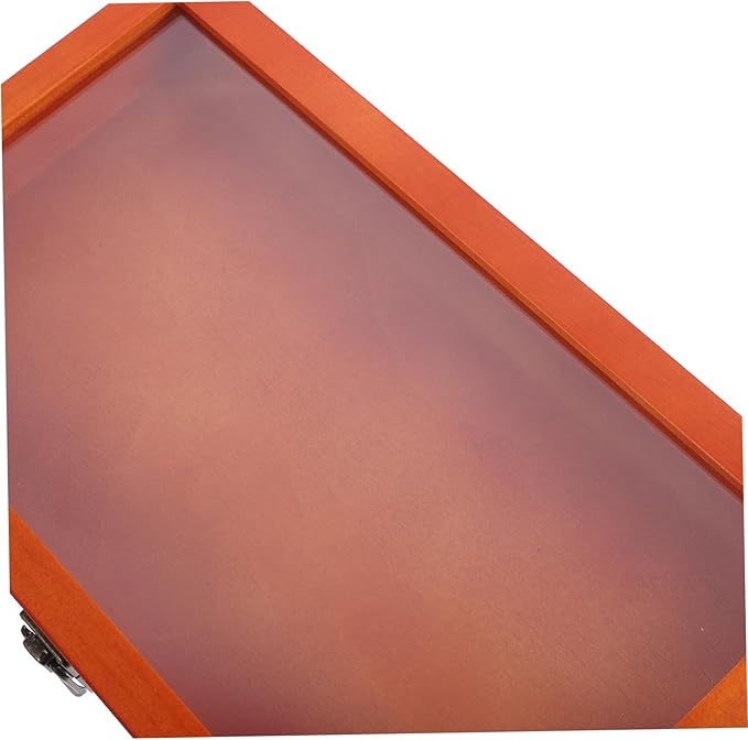 DOITOOL Vintage Style Rectangular Wooden Box Pin Display Case - Image 3