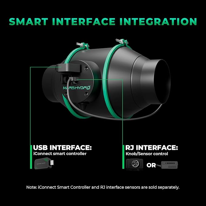 Mars Hdyro iFresh 4 Inch Smart Inline Duct Fan - Image 2