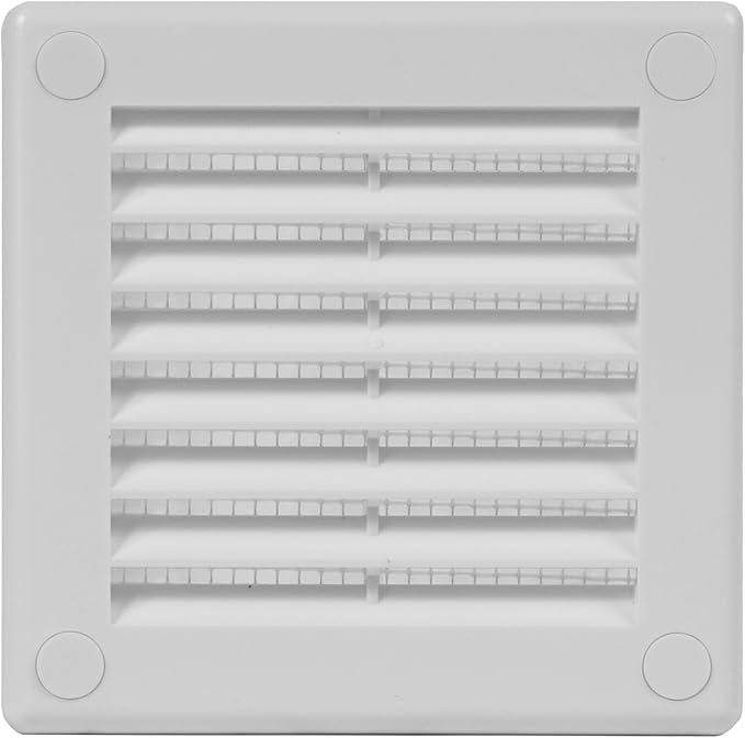 4" x 4" Square Air Vent Cover – White Plastic Vent Deflector by Unknown