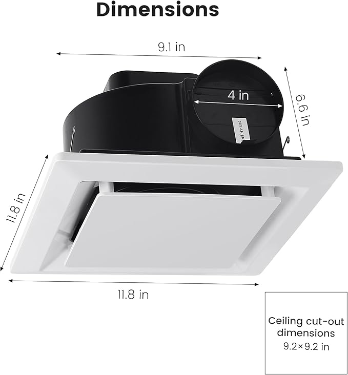 Bathroom Exhaust Fan for Ceiling Mount, Household Bath Vent Ventilation Fans - Image 2