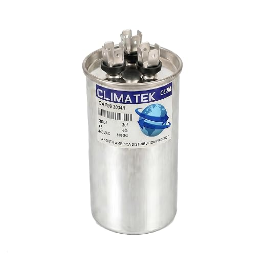 ClimaTek 30 + 3 MFD 370/440 Volt Dual Run Capacitor CAP99-3034R | 30/3 VAC | by ClimaTek
