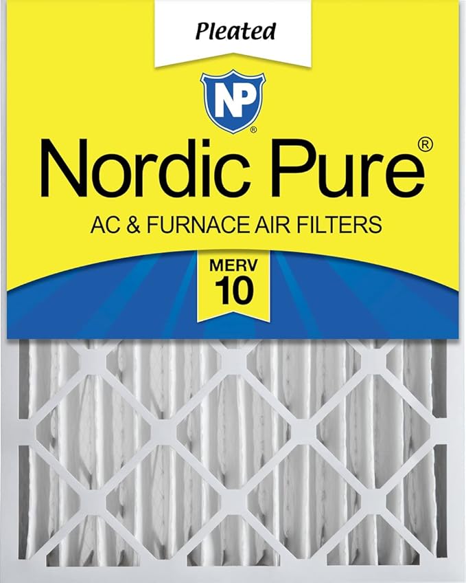 Nordic Pure 20x25x4 Pleated MERV 10 Air Filter 1 Pack by NordicPure