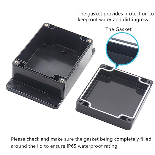 Zulkit Junction Box ABS Plastic Dustproof Waterproof IP65 Universal Electrical - Image 4