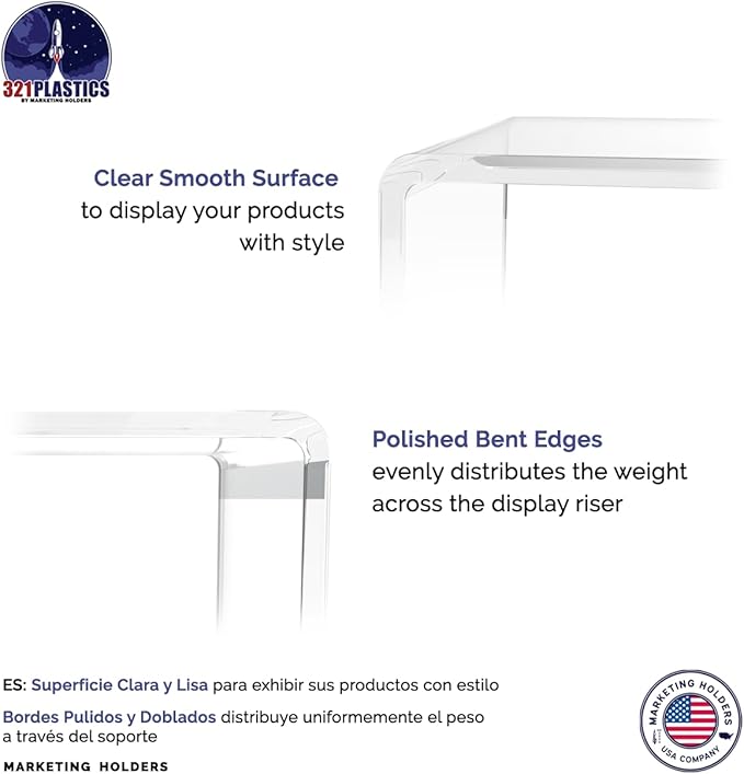 Marketing Holders Acrylic Riser Display Stands 2" Through 8" High 7 Pieces - Image 5