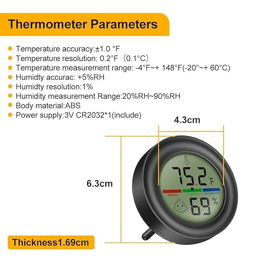 Digital Hygrometer Indoor Thermometer Humidity Meter Room Temperature - Image 4