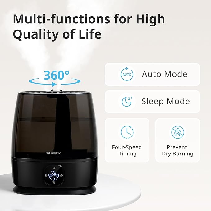 Humidifiers for Bedroom Home, 6L Cool and Warm Mist Air Humidifier for Large - Image 6