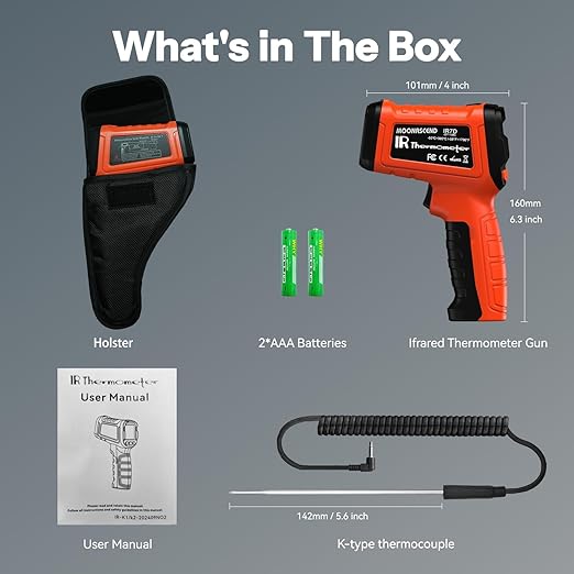 Laser Thermometer -58°F to 1796°F, Dual-Mode Infrared Thermometer Temperature - Image 7