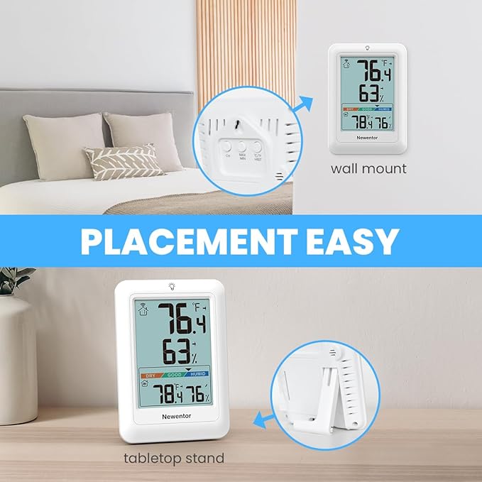 Newentor Indoor Outdoor Thermometer Wireless, Weather Stations Wireless Indoor - Image 7
