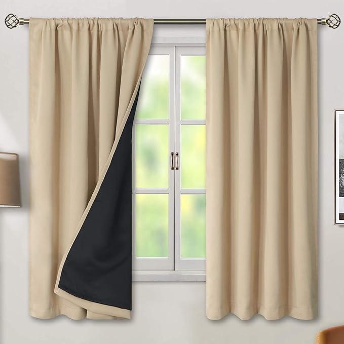 BGment Blackout Curtains for Living Room 63 Inch Length, 2 Panels Set Full Room by BGment