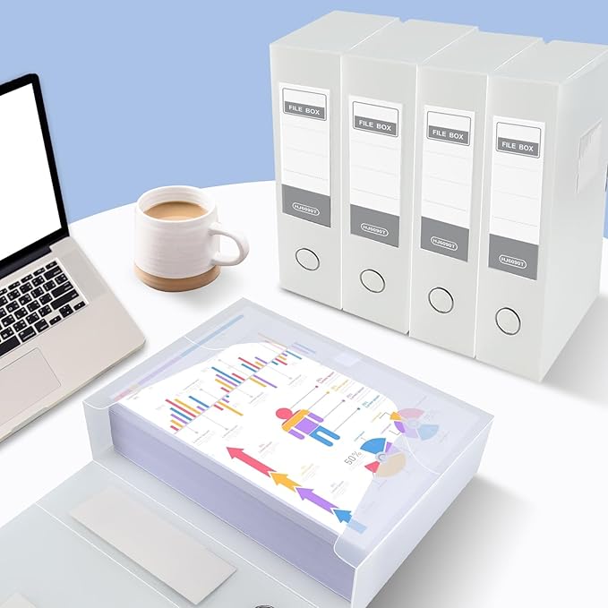 HUA JIE A4 Storage File Boxes Plastic Archives Cases - Image 6