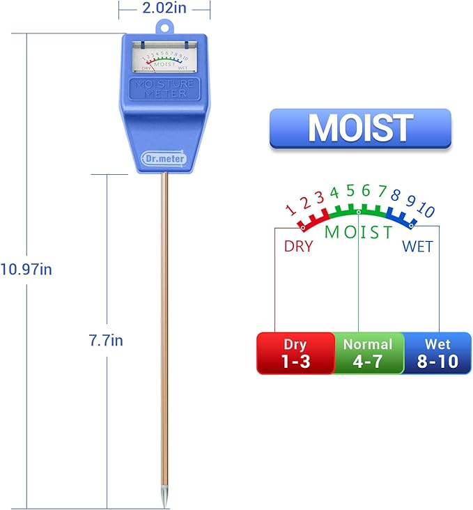 Soil Moisture Meter Tester for Plants, Hygrometer Moisture Sensor for - Image 4