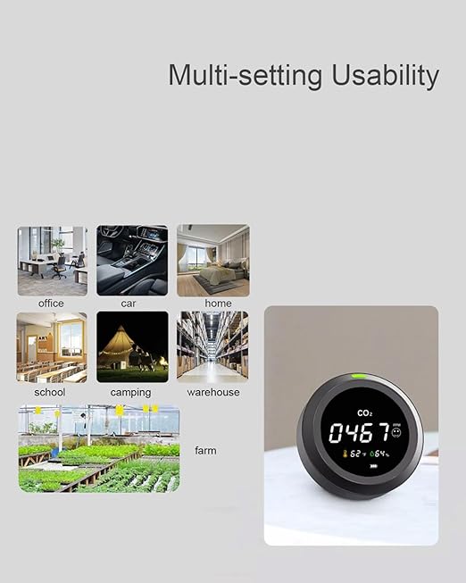Portable CO2 Detector, High-Precision NDIR Sensor Meter, Indoor CO2 Monitor - Image 8