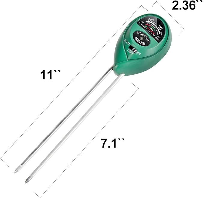 iPower 3-in-1 Soil Test Kit, Soil Moisture/Light/pH Meter - Image 3