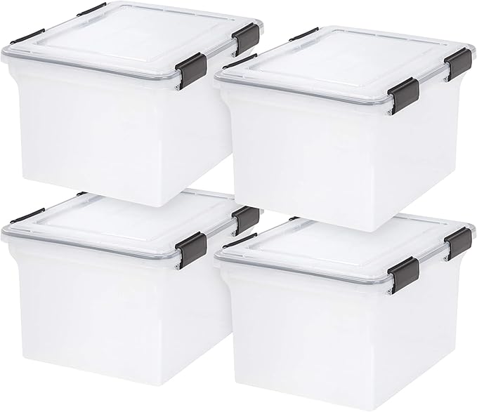 IRIS USA File Box WeatherPro File Organizer Plastic File Box by IRISUSA
