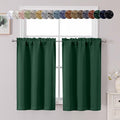Chyhomenyc Ever Green Short Blackout Curtains 45 Inch Length, Small Kitchen by Chyhomenyc