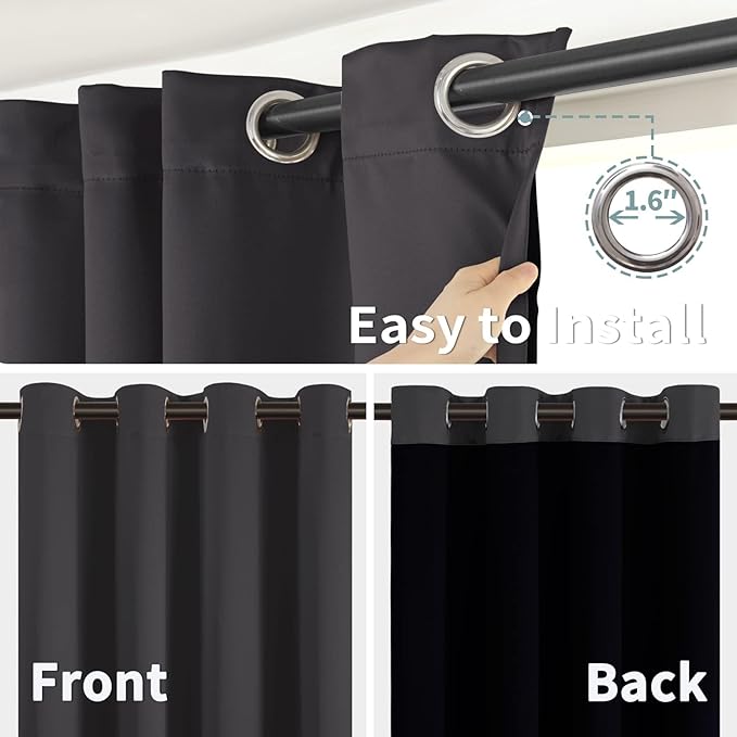 BGment Short 100% Blackout Curtains - Image 6