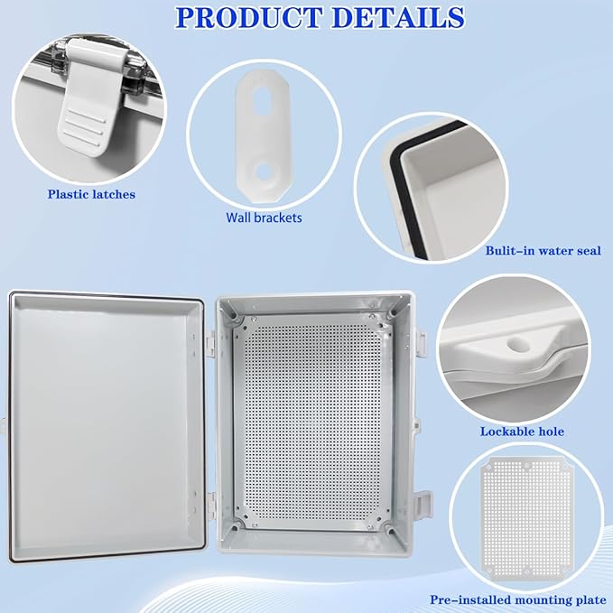 Waterproof Outdoor Electrical Box Junction Box Weatherproof IP67 ABS Plastic - Image 3