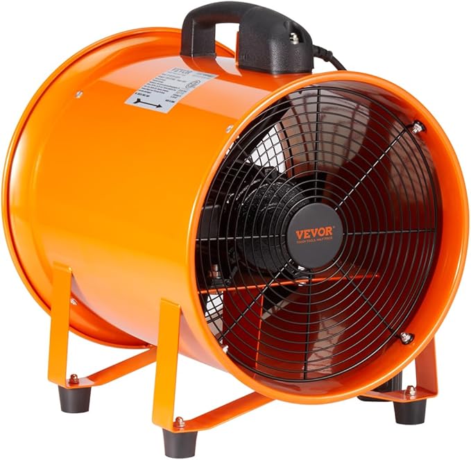 VEVOR Portable Ventilator with Hose, 2 Speed, 10 Inch Utility Blower Exhaust - Image 12