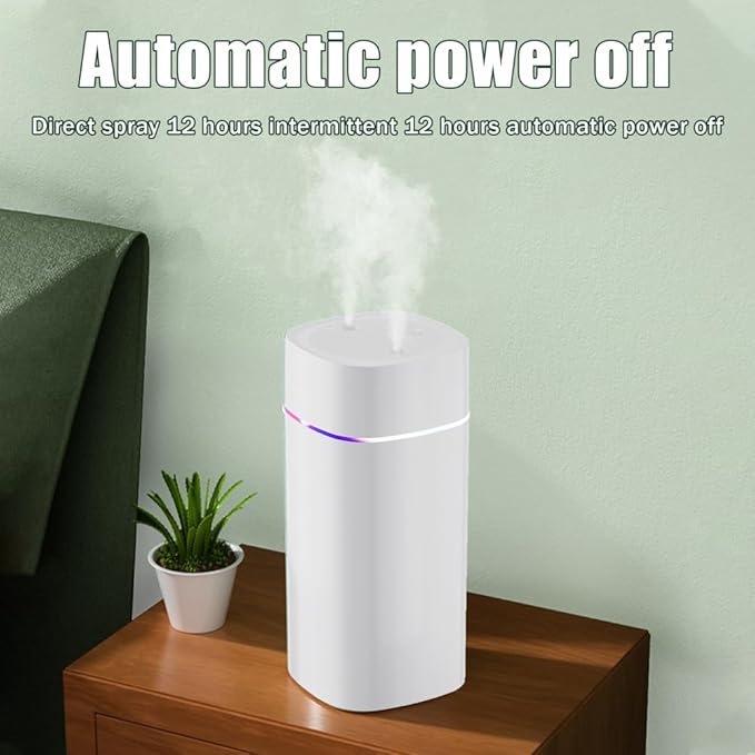 DONGKER Mini Humidifier, 600ml Dual Channels USB Quiet Humidifier - Image 6