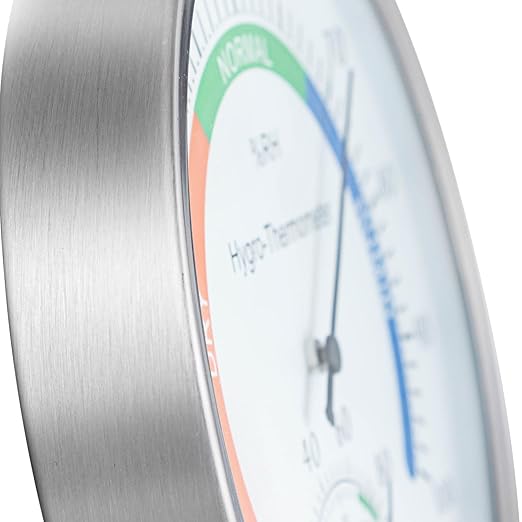 Hygro-Thermometer Stainless Steel 5 Inch Colorful Dial Indoor Outdoor - Image 4
