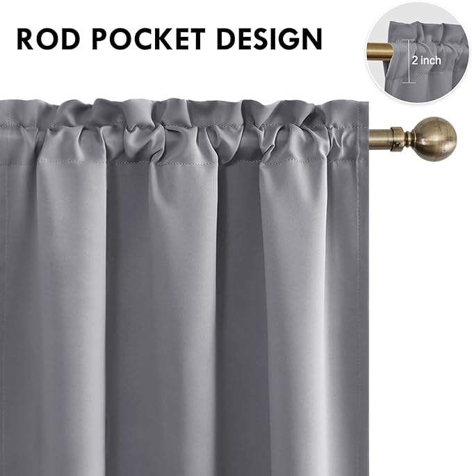 DWCN Blackout Curtains for Bedroom – Thermal Insulated Energy Saving Drapes for - Image 4