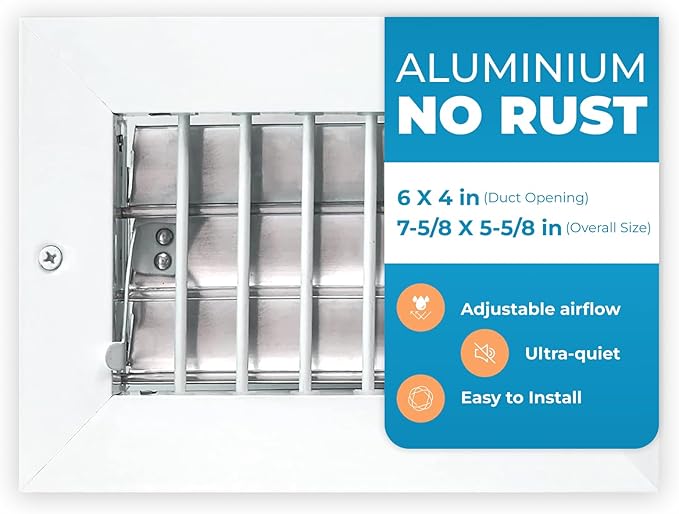 Aluminum 6 x 4 Inch Air Vent Covers by Air360