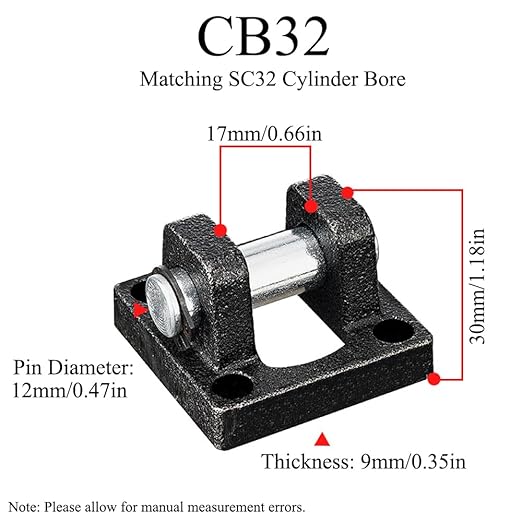 TopHomer Air Cylinder Base Connection Fitting Cylinder Fixing Base Standard - Image 2