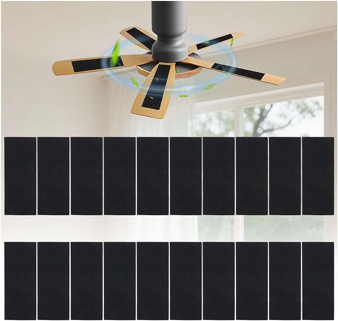 20 Pcs Ceiling Fan Filters for Blades, Fan Air Purifier Pads by Zejoot