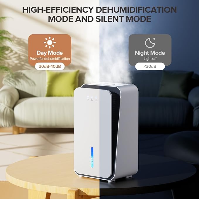 Dehumidifier for Home, 1000 sq.ft Dehumidifier for Basement Bathroom Bedroom - Image 5
