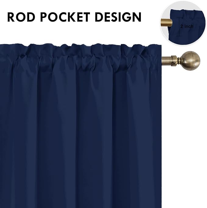 DWCN Blackout Curtains 72 Inch Length - Image 3