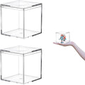 Acrylic Box Clear Boxes for Display 3.4x3.4x3.4Inch Acrylic Boxes by LOVPLAY