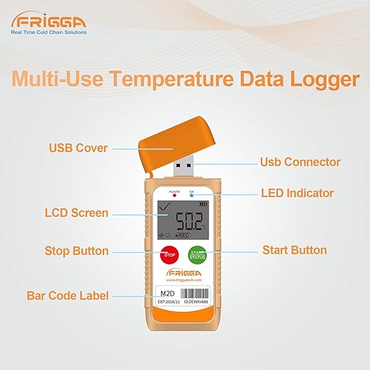 Frigga M2D 5 Pack Multi-Use Temperature Data Logger USB Digital Temperature - Image 5