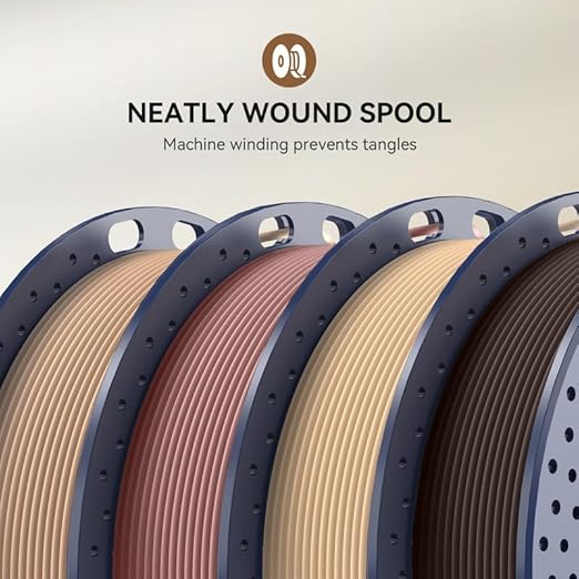Real Wood Fiber PLA Filament 1.75mm Light Brown Color, Natural Matte Texture - Image 5