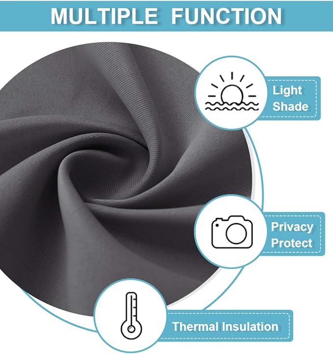 RYB HOME Room Dividers Curtains Blackout Thermal Insulating Privacy Noise - Image 7