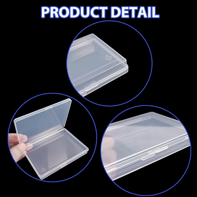 4 Pcs Mini Trading Card Case Clear Plastic Storage Box Game Card Deck Box Cards - Image 6