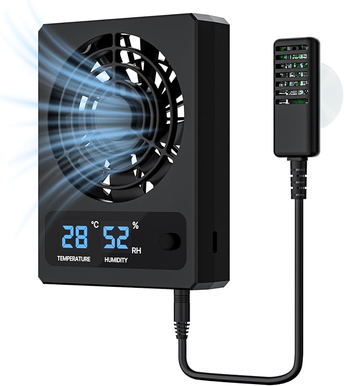 Reptile Humidity Control Fan for Terrariums, Quiet Airflow System for Tanks and by LURMMUE