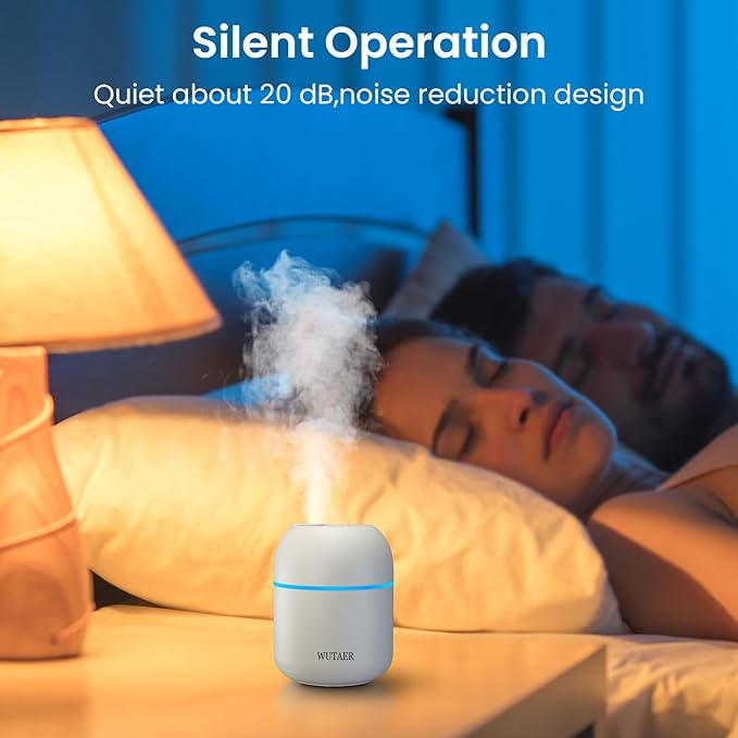 Portable Small Humidifier, WUTAER USB Personal Desktop Humidifier - Image 4