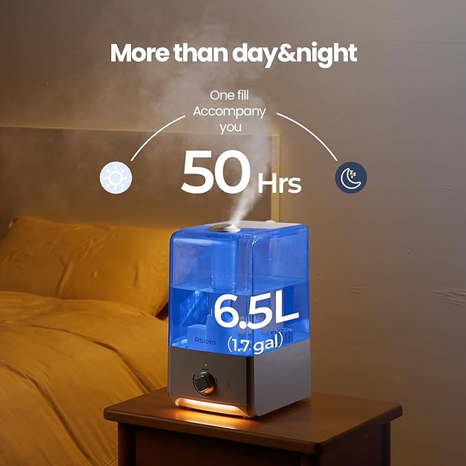 Humidifiers for Bedroom Large Room, Top Fill 6.5L Cool Mist Humidifier - Image 3