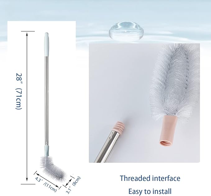 2 Pack 28" Long Bottle Brush, 3 & 5 Gallon Bottle Cleaner Brush, Nylon Bristles - Image 5