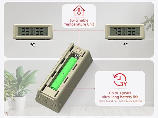 Small Digital Hygrometer, Humidity Meter, Indoor Thermometer, Room Temperature - Image 5
