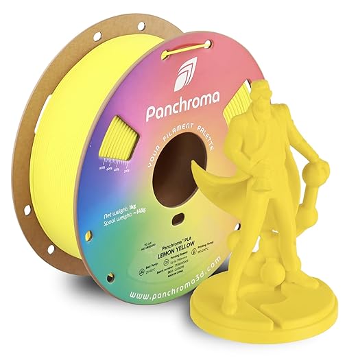 Panchroma PLA Lemon Yellow 3D Printer Filament, 1kg Spool, High Speed Printing by Polymaker