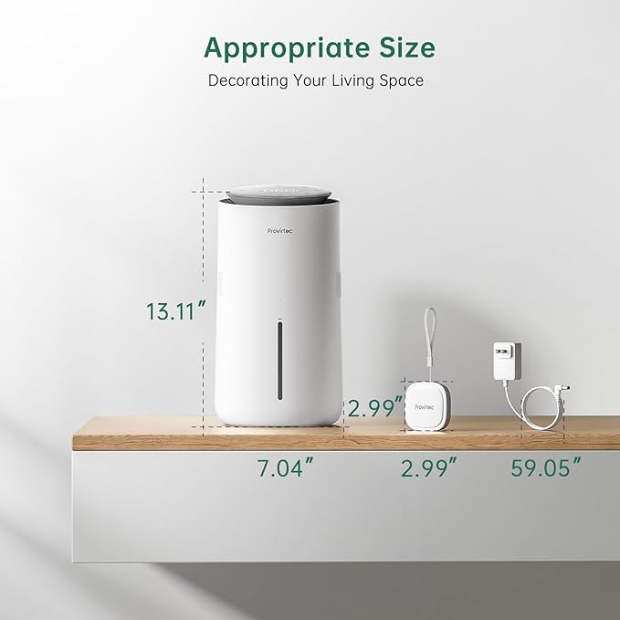 MistFree Smart Humidifier for Bedroom, Evaporative Humidifier No White Dust - Image 9