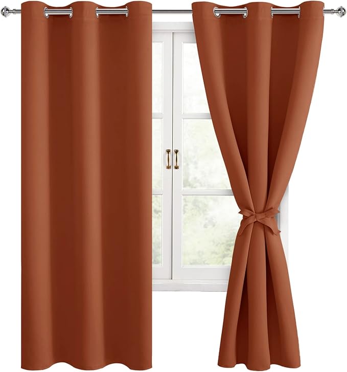 Hiasan Fall Blackout Curtains for Bedroom, 42 x 63 Inches Length by Hiasan