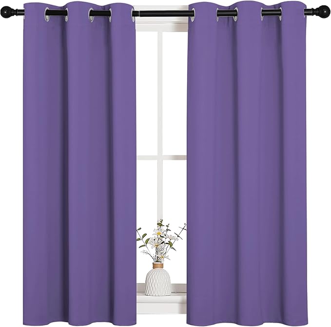 NICETOWN Bedroom Curtain Panels Blackout Draperies, Thermal Insulated Solid - Image 2