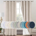 PrinceDeco Primitive Textured Linen 100% Blackout Curtains by PrinceDeco