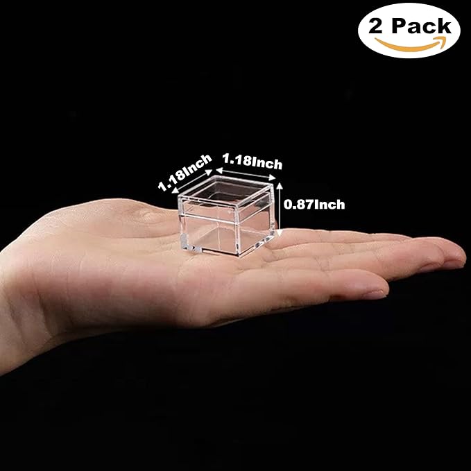 KissYou Small Acrylic Box with Lid Clear Candy Boxes - Image 2