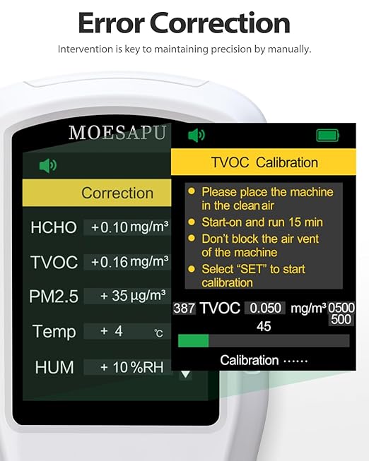 6-in-1 Air Quality Monitor, HCHO TVOC PM2.5 Detector, Formaldehyde Alarm Meter - Image 8