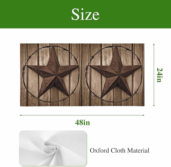 1 Pack Vintage Texas Star Fluorescent Light Covers Brown Wood Grain Wire 4 x 2 - Image 9
