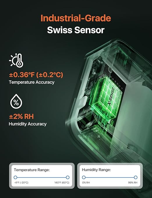 X-Sense WiFi Thermometer Indoor Hygrometer, Digital Temperature Sensor - Image 5